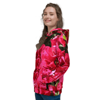 Image 3 of RED FLOWER HOODIE