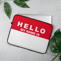 Image 4 of HELLO MY NAME IS Laptop Sleeve RED
