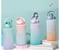 Image of Early risers 2L large capacity Water bottle With Straw plastic Gradient Color Water Cups High Qualit