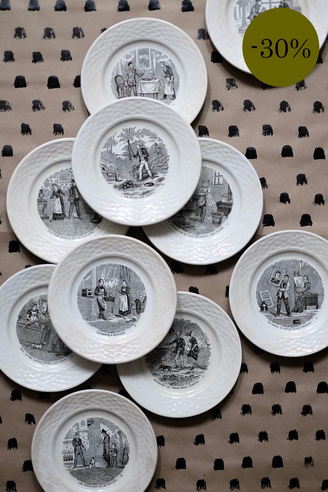 Image of Lot de 10 assiettes parlantes de Saint Amand et Hamage - 28€ au lieu de 40€