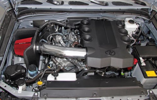 Image of Spectre 10-18 Toyota FJ 10-15 4Runner V6-4.0L F/I Air Intake Kit - Polished w/Red Filter