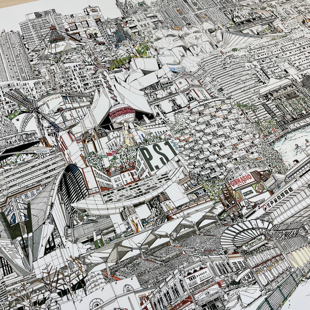 Image of Last Night on Earth full city scape giclee print