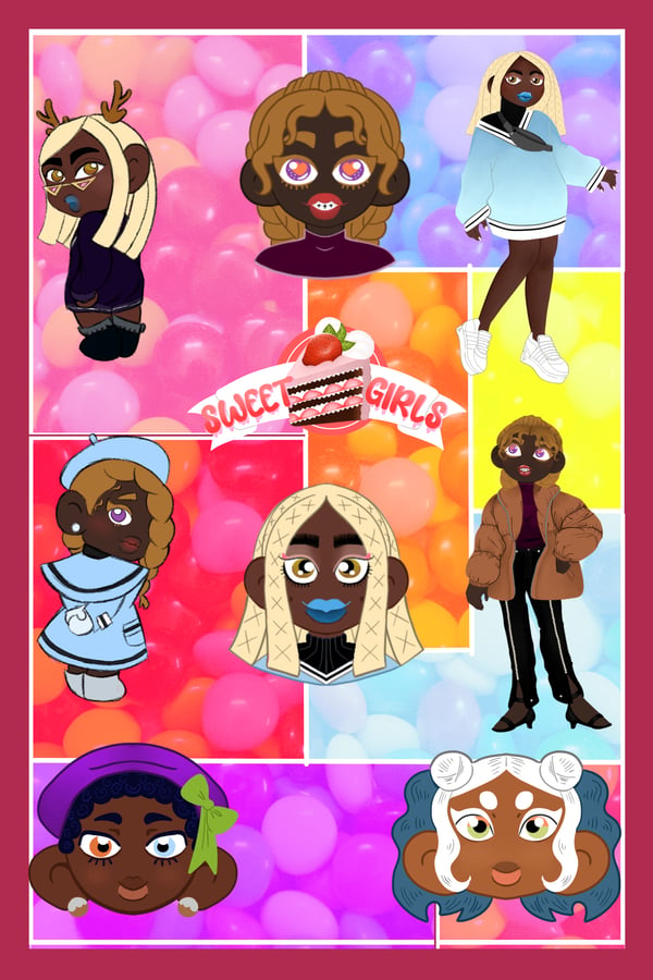 Image of Sweet Girls Sticker Sheet