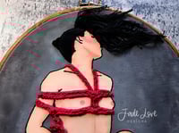 Image 1 of "Shibari" Multimedia Hoop Art