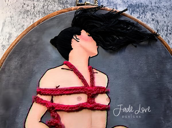 Image of "Shibari" Multimedia Hoop Art