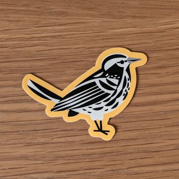 Image of Black-and-white Warbler Sticker