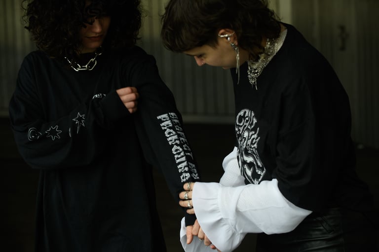 CALL ME THEY LONG SLEEVE TOP - PRINT ON DEMAND Image 4