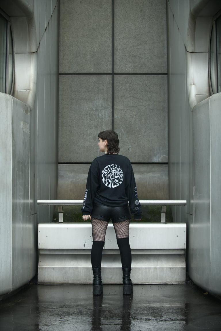 CALL ME THEY LONG SLEEVE TOP - PRINT ON DEMAND Image 2