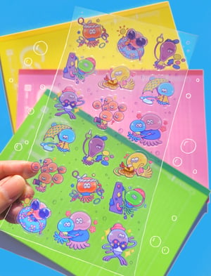 Jellyfish Clear Stickers