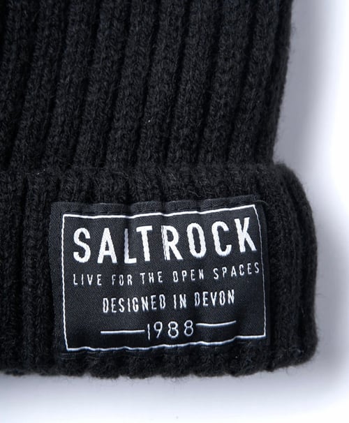 Image of Saltrock heritage , lined beanie , black 
