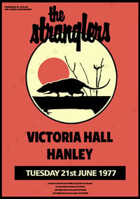 Image 1 of The Stranglers - Victoria Hall, Hanley, 1977 Replica gig poster