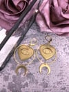 Heart Eye Golden Earrings