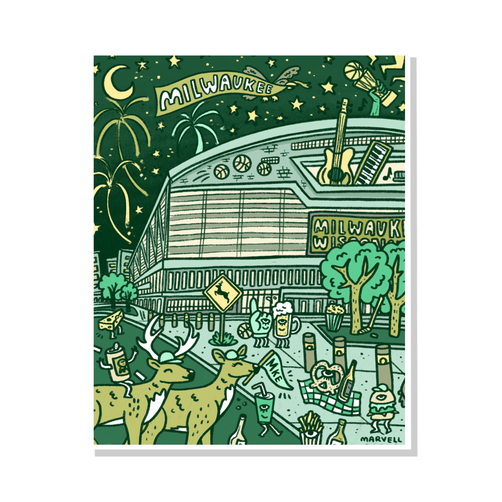 Image of MKE BASKETBALL PRINT