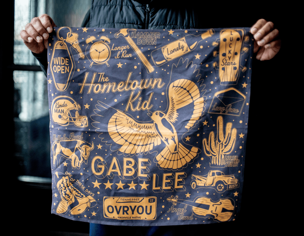 Gabe Lee The Hometown Kid Bandana Charcoal