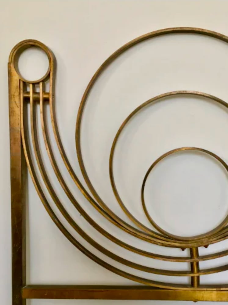 Decorative Brass Headboard, Mid-20th Century Italian Modern