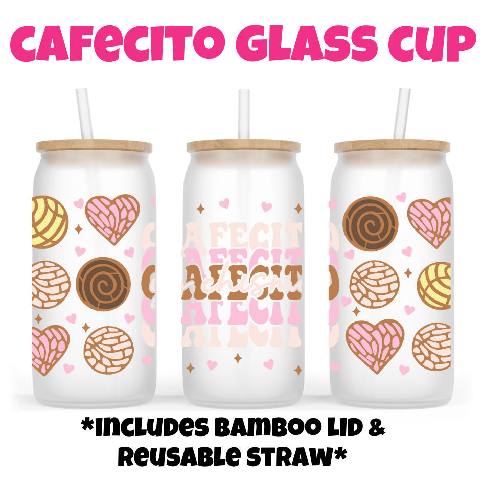 Image of Cafecito Glass Cup☕️💕