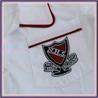 Image 2 of NHS Junior Girls White Blouse Red Piping $36.95