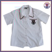 Image 3 of NHS Junior Girls White Blouse Red Piping $36.95