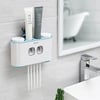 ECOCO Wall Mount Automatic Toothpaste Squeezer Dispenser and 4 Magnetic Cups kit 