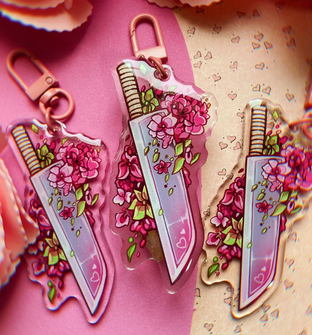 Blossoming Knife | Keychain Charm
