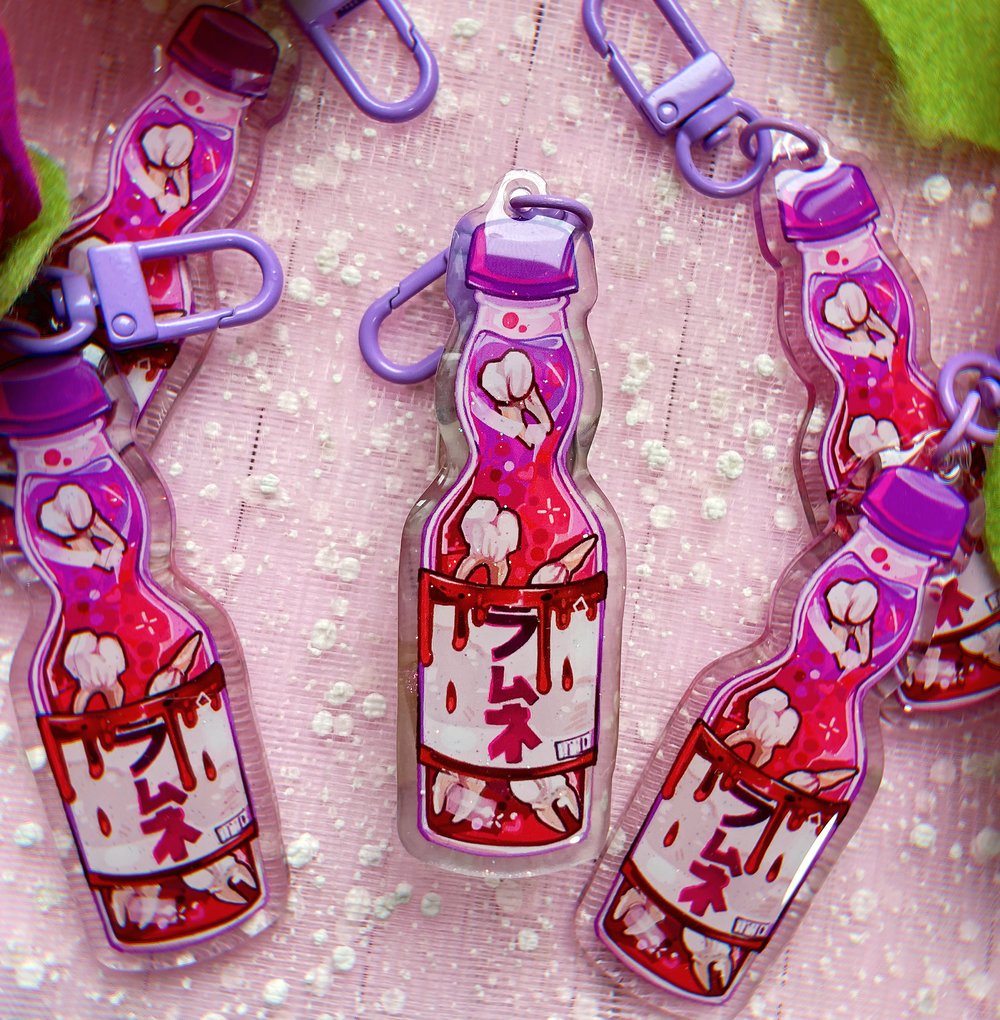 Teeth Soda Ramune | Keychain Charm
