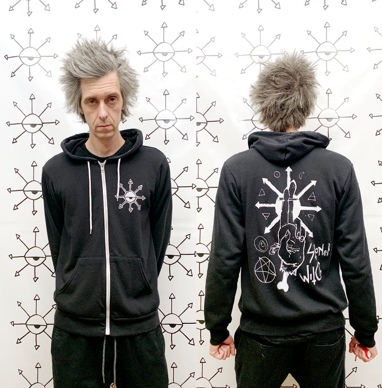 Stoner Witch HOODIE WHITE on BLACK (PRE-ORDER)