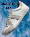 Six feet white grey leather German trainer sneaker shoes 
