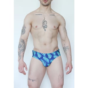 Image of BLUE SEAWEED SWIMSUIT (BAÑADOR)