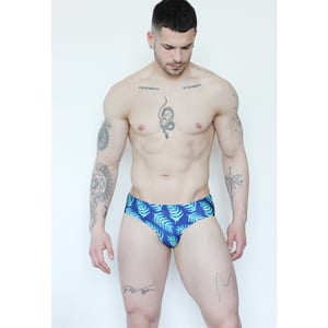 Image of BLUE SEAWEED SWIMSUIT (BAÑADOR)