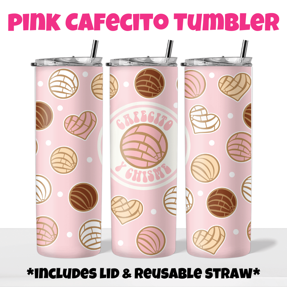 Cafecito Y Chisme Straw Topper, Cute Straw Toppers Pink, Concha