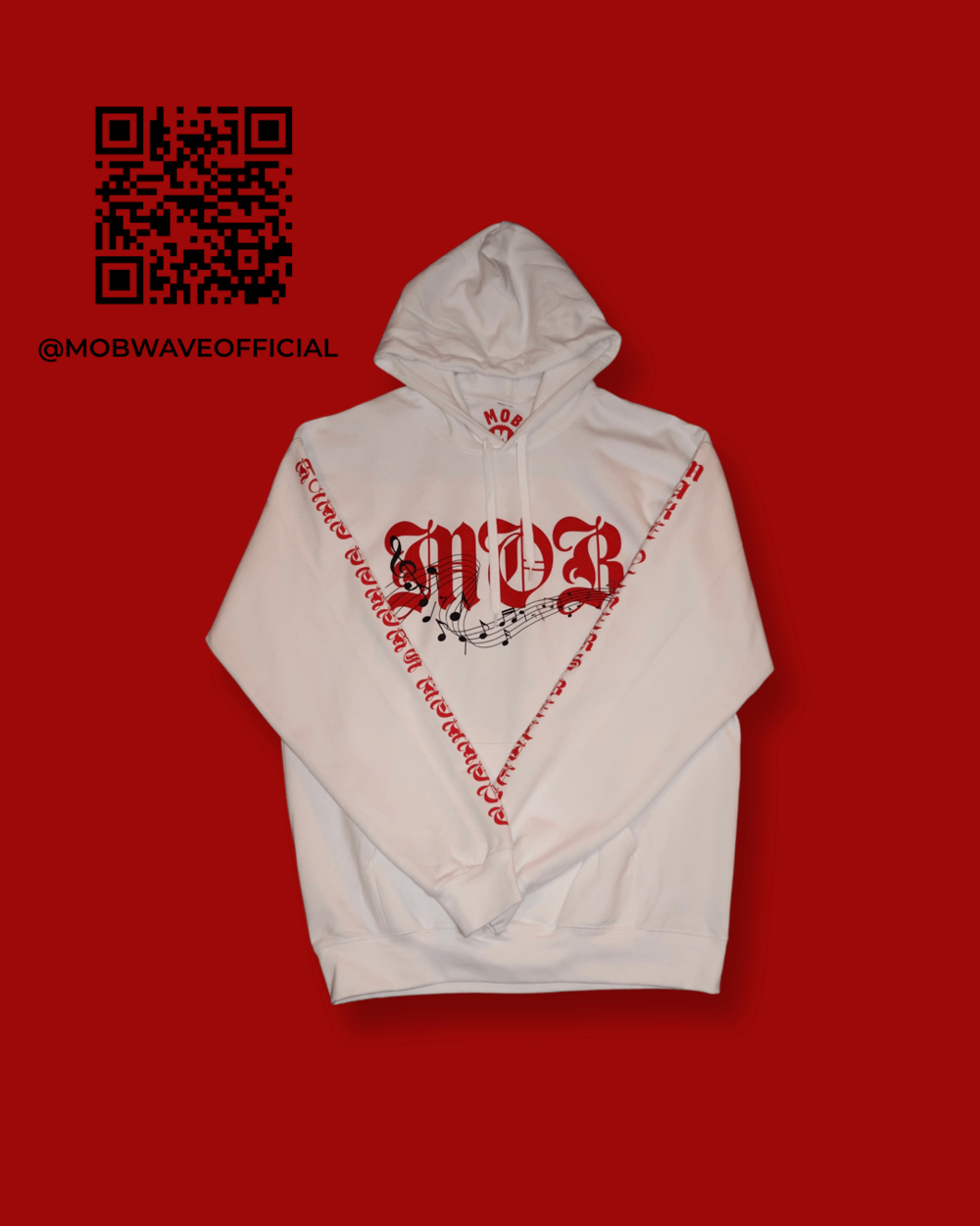 Image of White M.O.B. Hoodie