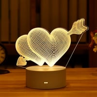 Romantic Love 3D Acrylic Led Lamp for Home Children's Night Light Table Lamp