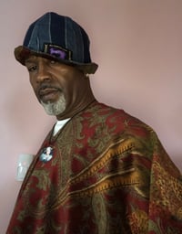 Image 2 of H.O.D. Bucket Hat RL Polo Bird Velour Fabric W/Reversible Stripe Linen RL Fabric Side
