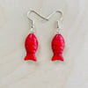 Red Fish Earrings