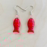 Red Fish Earrings