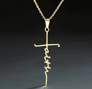 Image of Gold Faith Necklace 