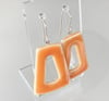 Orange Triangle Retro Earrings