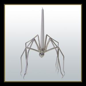 Image of Silver Plated Spider Candle