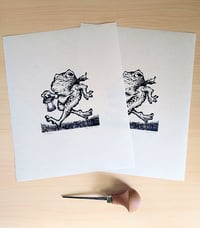 Image 4 of "Fog Warning", woodcut on paper