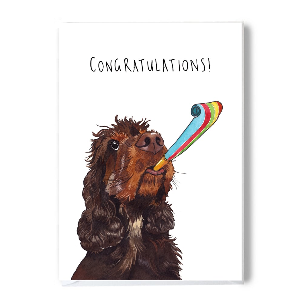 Image of congratulations cocker card