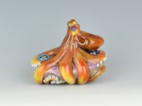 Image 4 of XXXL. Sunset Ghee Octopus - Flamework Glass Sculpture Bead