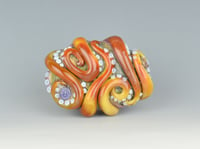 Image 5 of XXXL. Sunset Ghee Octopus - Flamework Glass Sculpture Bead