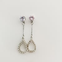 Image 4 of Rhinestone Teardrop Earrings