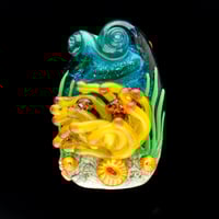 Image 1 of XXL. Scotch Broom Clownfish Anemone - Flamework Sculpture