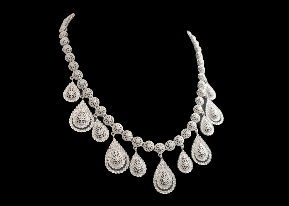 PH006 Decorative Dangle Necklace and Earring set