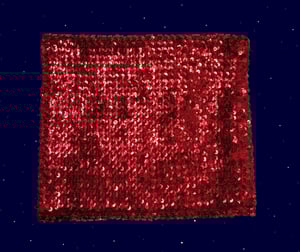 Red sequinned mini skirt/ tube top