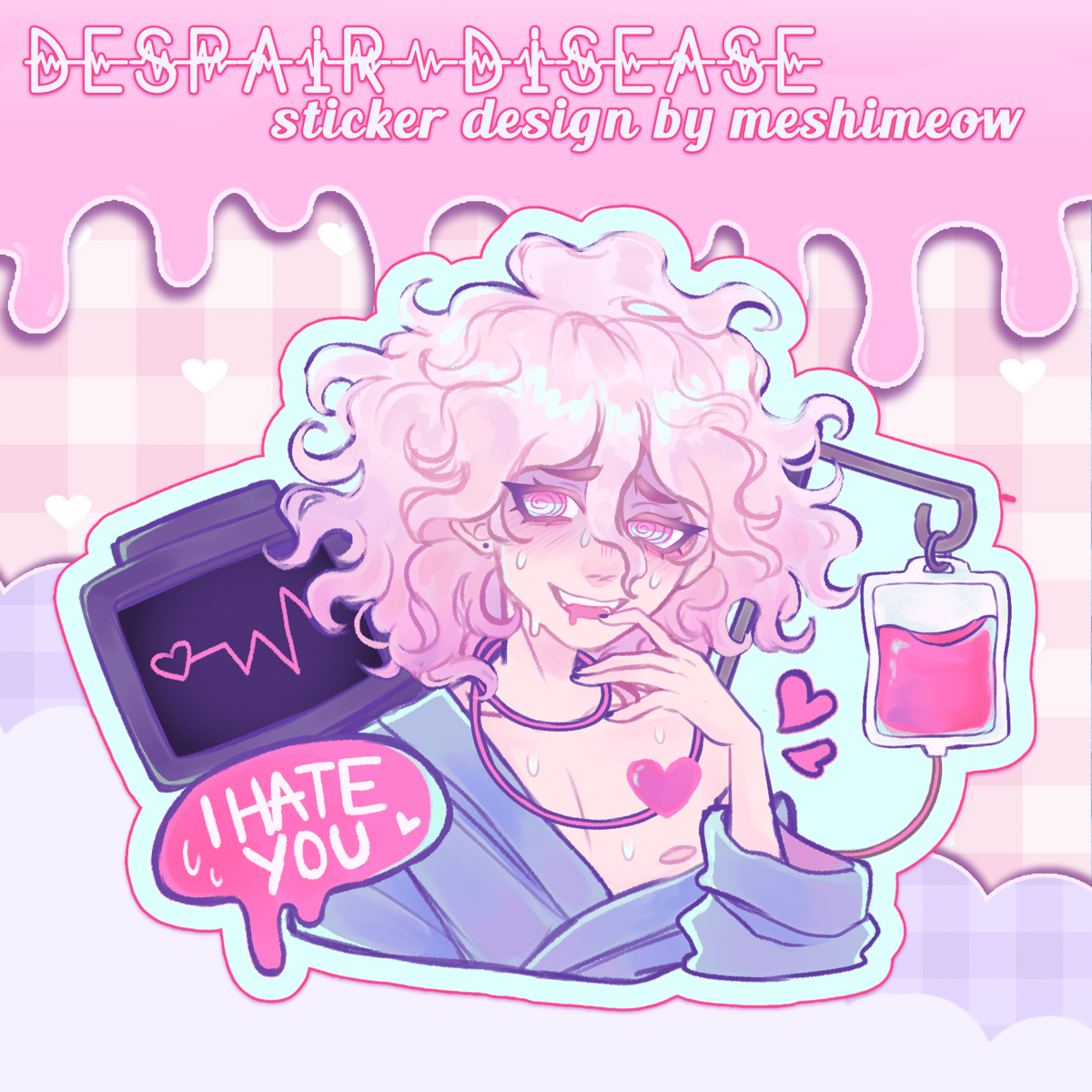 Despair Disease Die Cut Sticker | meshimeow