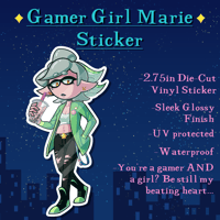 Image 1 of Gamer Girl Marie Sticker