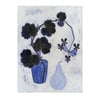 geranium and blue pear -original -FREE SHIPPING