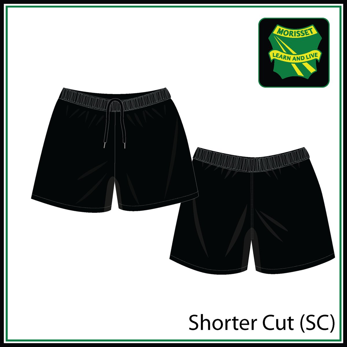 Black Stretch Shorts Shorter Cut (SC) 34.60 Morisset High Uniform Shop